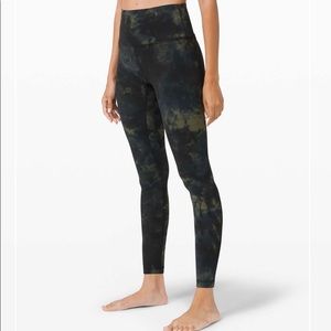 NWT Lululemon Diamond Dye Grey Bronze Green Align HR Pant 25” Size 8